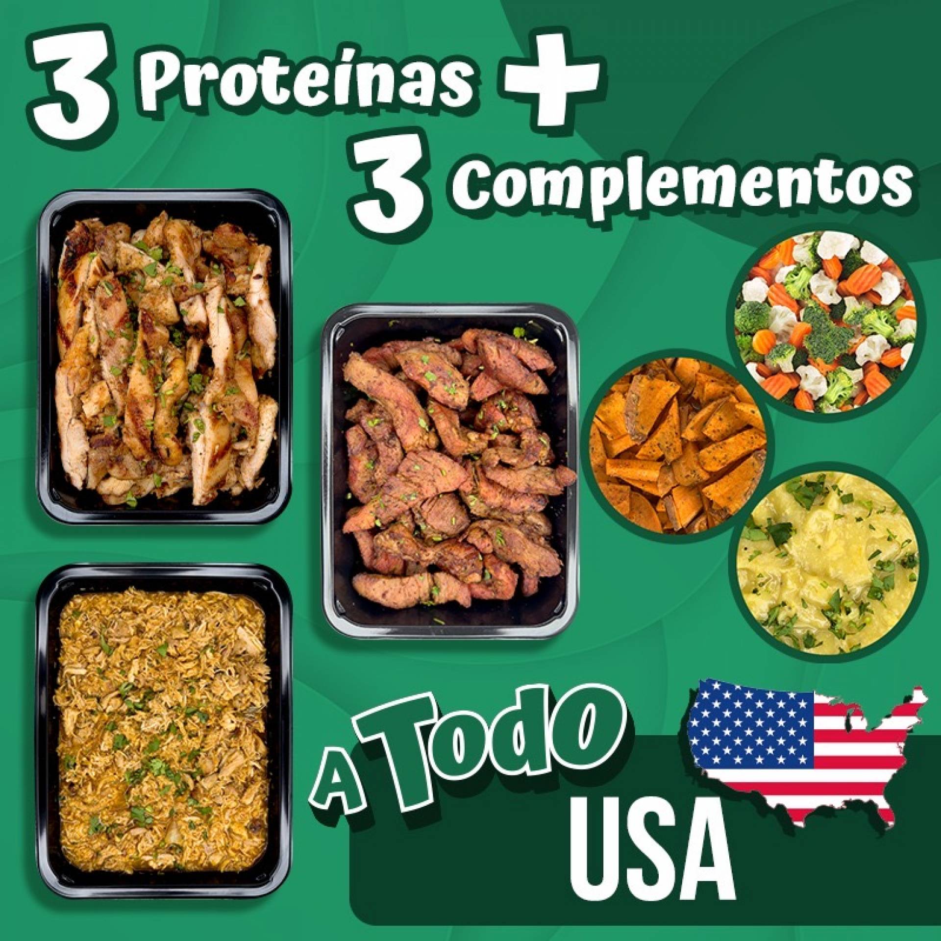 3 Proteinas + 3 Complementos (Vaquita Bowls Pack) USA
