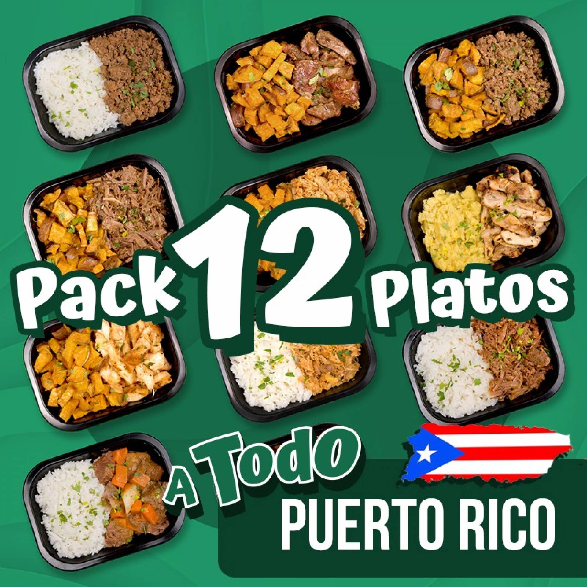 12 Platos PR - ($9.99 por plato refrigerado)